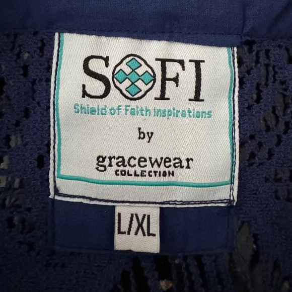 Royal Blue Gracewear Lace Tunic - Picture 7 of 7